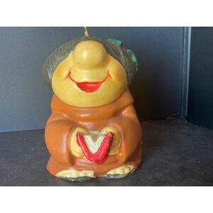 Sherman on the Mount Monk Candle OS Brown Good Vintage Novelty Friar Book Bible